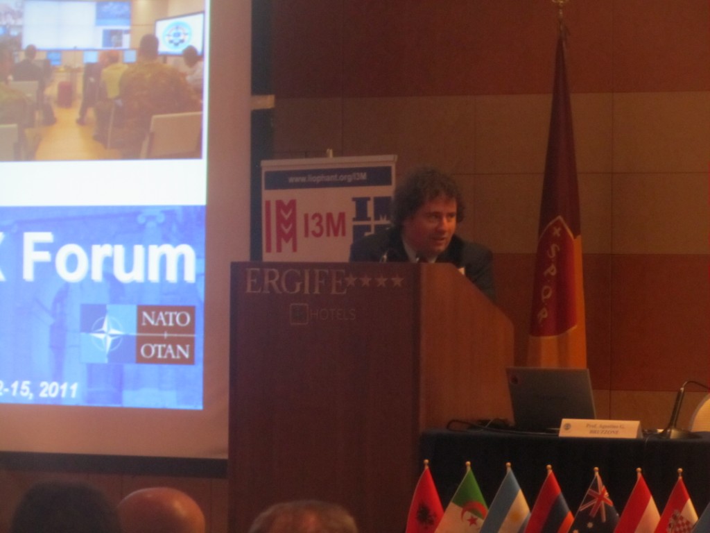 	Prof.Bruzzone chairing I3M2011 / CAX Forum Opening 	