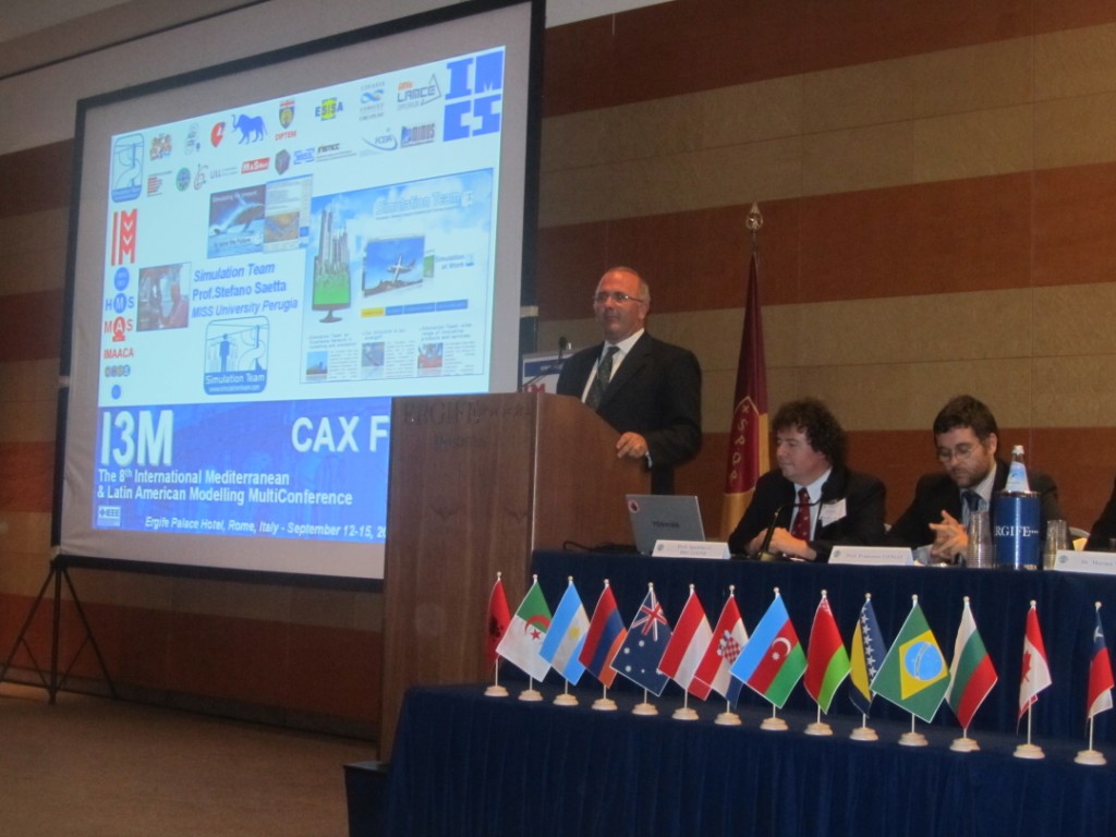 	I3M2011 / CAX Forum Opening - Prof.Stefano Saetta (Director MISS Perugia) presenting the Simulation Team	