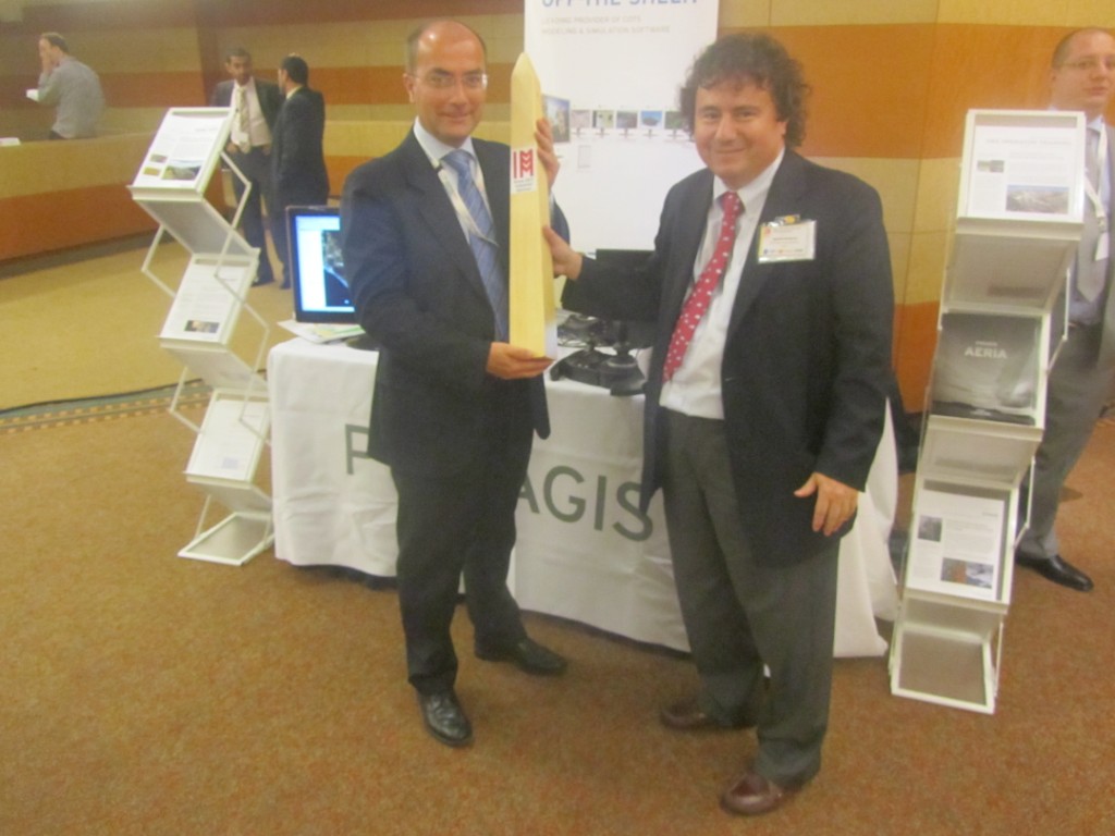 	I3M2011 / CAX Exhibition - Prof.Bruzzone awards Presagis with I3M Industrial Sponsor Obelisk Award 	
