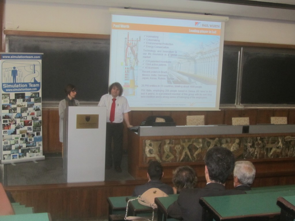 	Dott.ssa Pollino, Paul Wurth - Prof.Bruzzone, Genoa University	