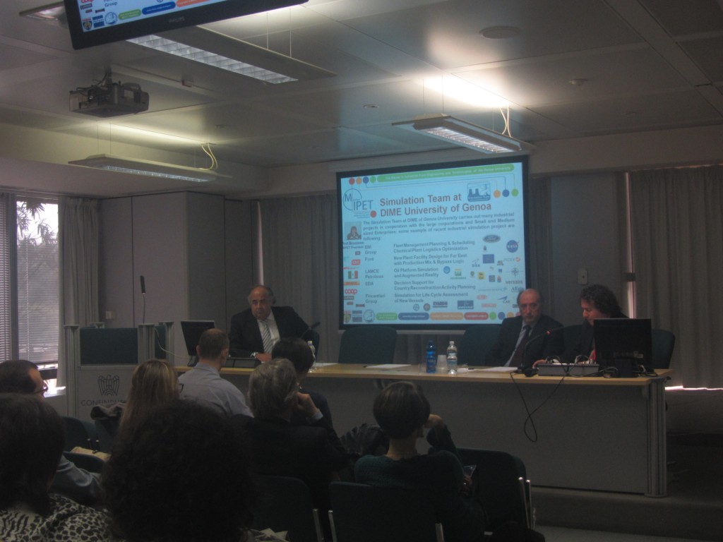 	MIPET-4th Edition - Genoa University opens the 4th Edition of MIPET in Confindustria Genova - Prof.Bruzzone introduces the MIPET Patronage, Promoting Institutions and Industrial Sponsors	