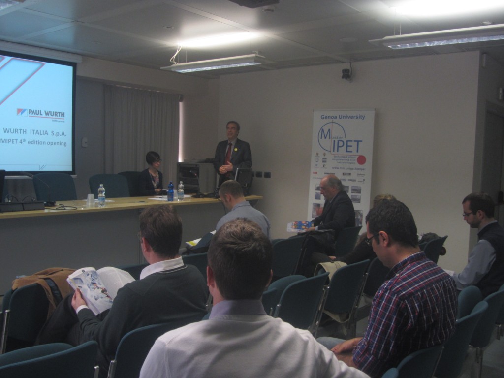 	MIPET-4th Edition - Genoa University opens the 4th Edition of MIPET in Confindustria Genova - Dott.ssa Pollino and Ing.De Marchi presenting Paul Wurth activities and the Group involvement in MIPET	