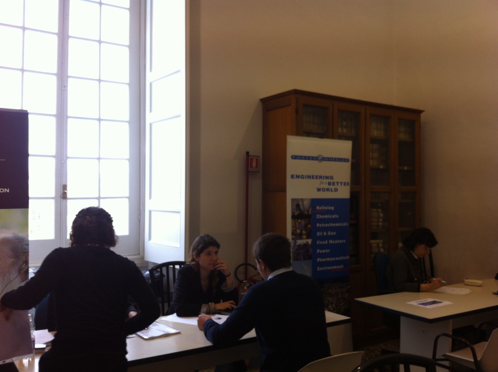 	Campus Interviews during the Meeting Young Engineers and Industries: MIPET and Future, Genoa University, 2013	